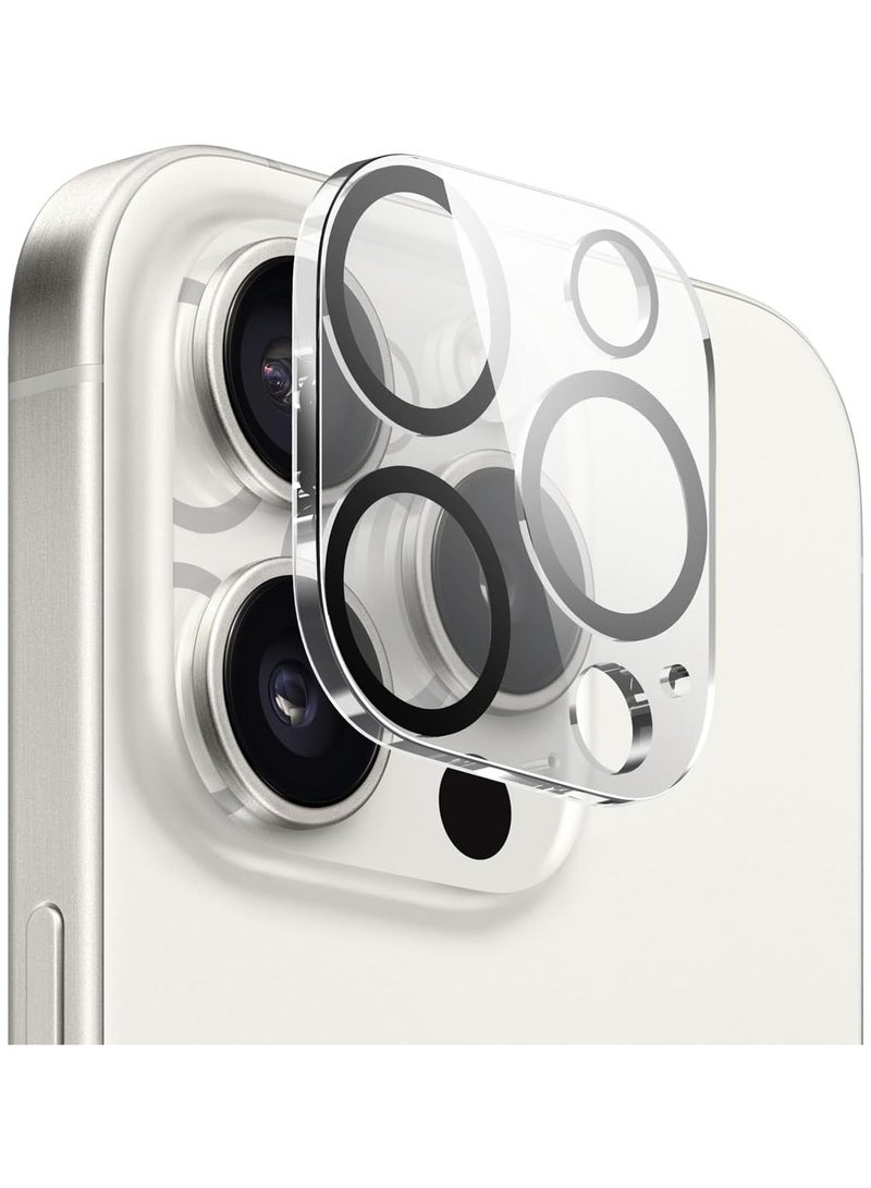 iPhone 15 PRO and iPhone 15 Pro MAX Camera Lens Protector Supreme Tempered Glass - Clear - Image 1