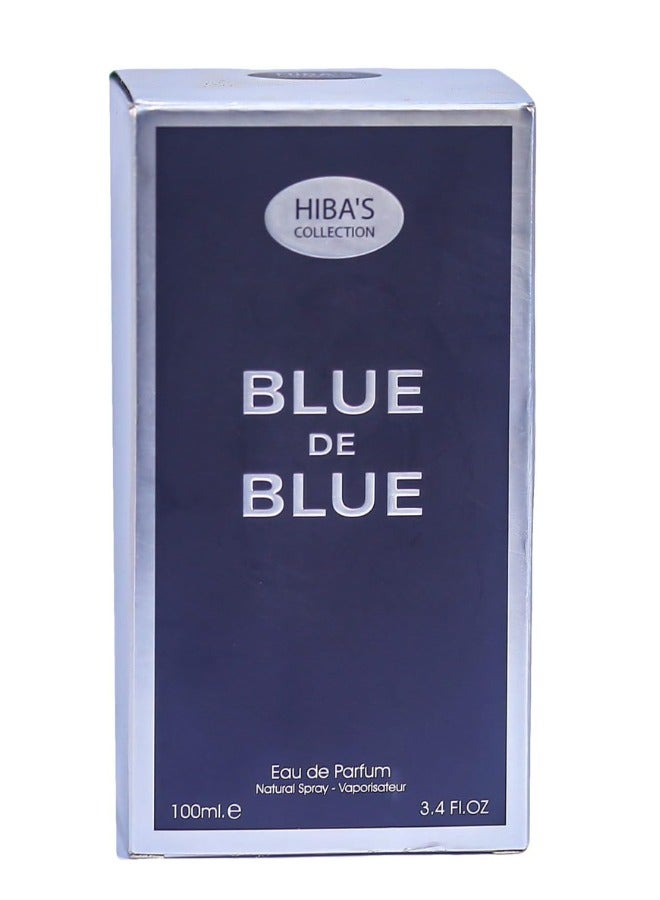 HIBA'S COLLECTION Blue De Blue Eau de Parfum Natural Spray for Men - 100ml (3.4 fl oz) - Sophisticated and Refreshing Masculine Fragrance - Image 3