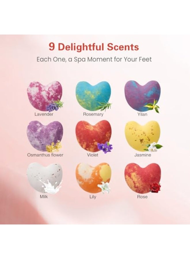 Day Wins Bath Bombs Gift Set, 9 Pack Organic & Natural Essential Oil Handmade Bombs, with Shea Butter and Glycerin, Natural Bomb Fizzies for Relaxing, Spa Gifts for Women - Image 3