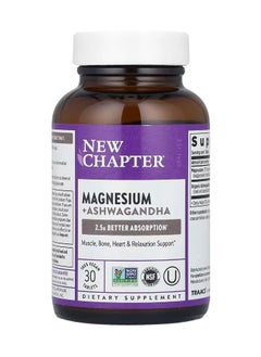 New Chapter Magnesium + Ashwagandha, 30 Tablets  - Image 2