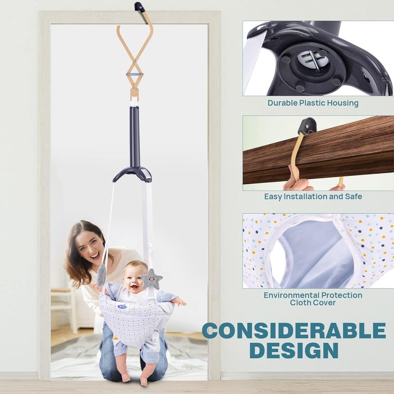 Ritmo Doorway Jumper | Baby Doorway Jumper - Baby Jumper and Bouncer with Adjustable Strap, Baby Exerciser for Active Babies, Fun Baby Jumping Bounce Swing - Image 5