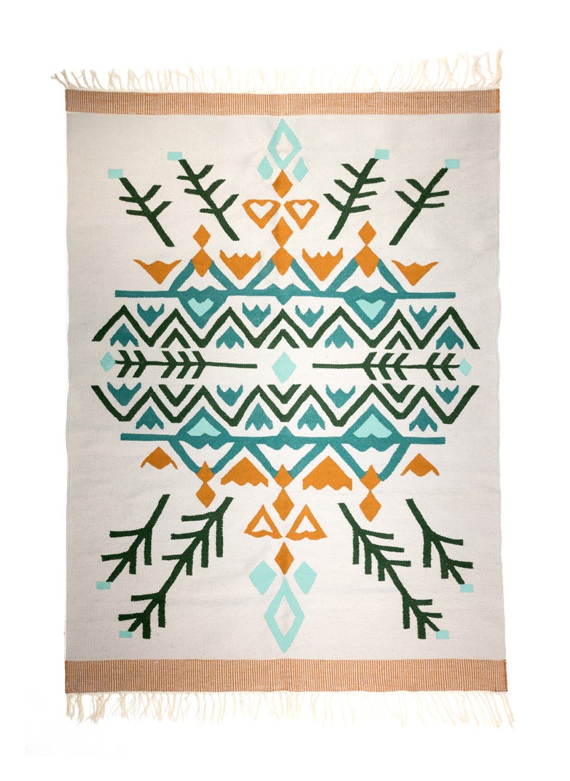 Handmade Multicolor Wool Carpet  - Image 3
