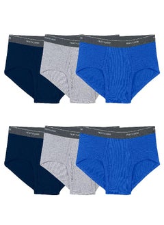 FRUIT OF THE LOOM Fruit of the Loom Men's Fashion Brief (Pack of 6), Solids, Large  - Image 1