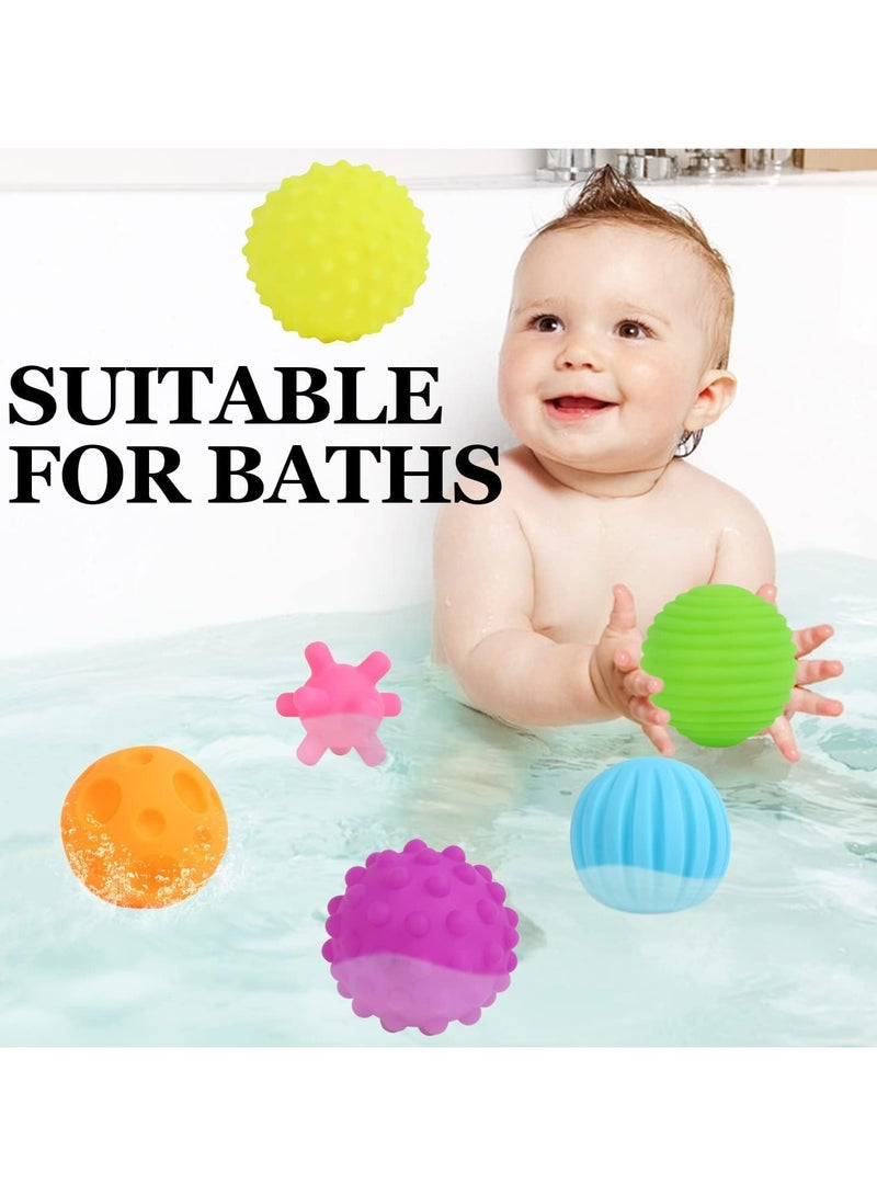 Pack of 6 Baby Textured Multi Ball Set Infant Sensory Balls Massage Soft Ball  - Image 5