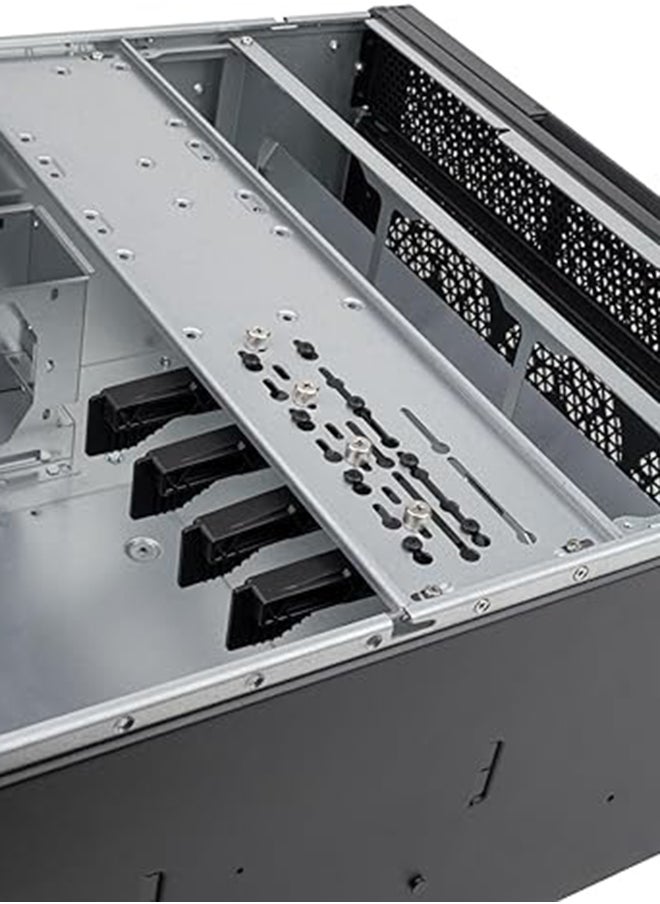 SilverStone RM52 5U Rackmount Server Chassis, Supports Up to SSI-EEB Motherboards & Dual 360mm Liquid Cooling Radiators, 8 PCI Expansion Slots, USB Type-C Interface, Black - SST-RM52