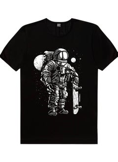 Rock&Roll Astronaut with Bicycle, Astronaut with Broom, Skateboarder Astronaut Men's 3-Piece Eco Pack T-Shirt  - Image 3