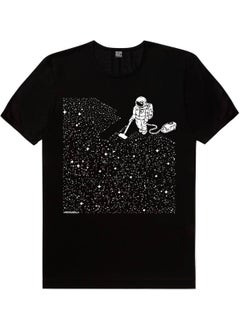 Rock&Roll Astronaut with Bicycle, Astronaut with Broom, Skateboarder Astronaut Men's 3-Piece Eco Pack T-Shirt  - Image 4