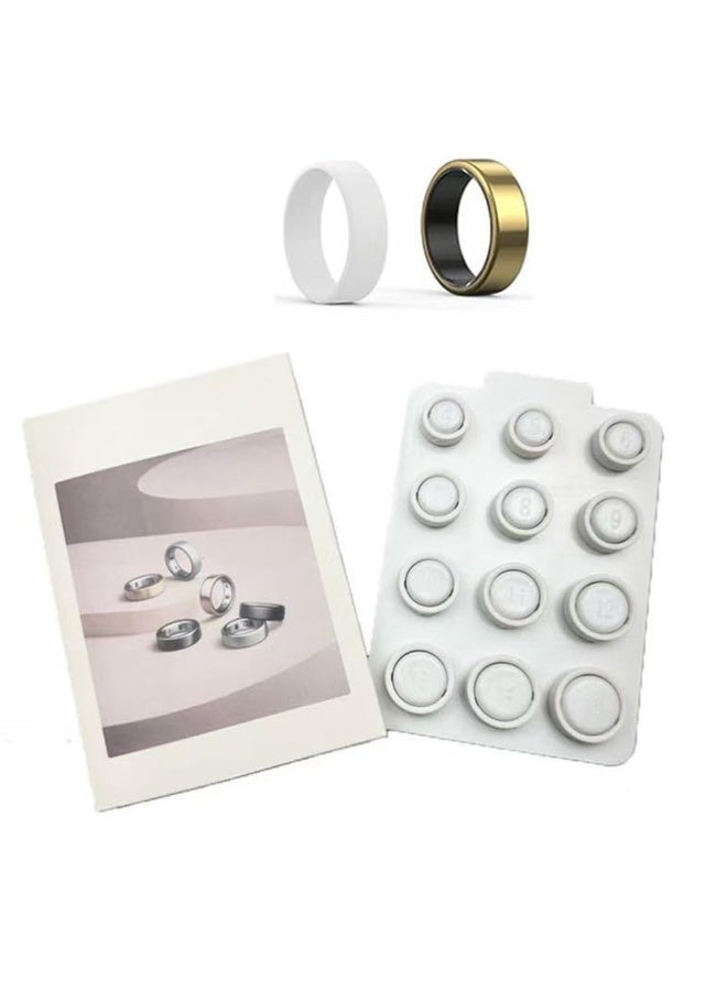 jaexest 12 Sizes White Ring Size Measuring Kit - Accurate Plastic Ring Gauge Tool for Finger Circumference Measurement - Portable Ring Sizer Set for Home Jewelry Shopping Travel - Image 2