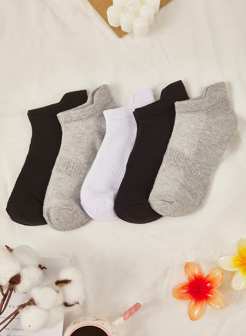 trendyol Gray 5 Pack Cotton Knitted Sports Yoga Socks Twoaw20Co0011 - Image 3