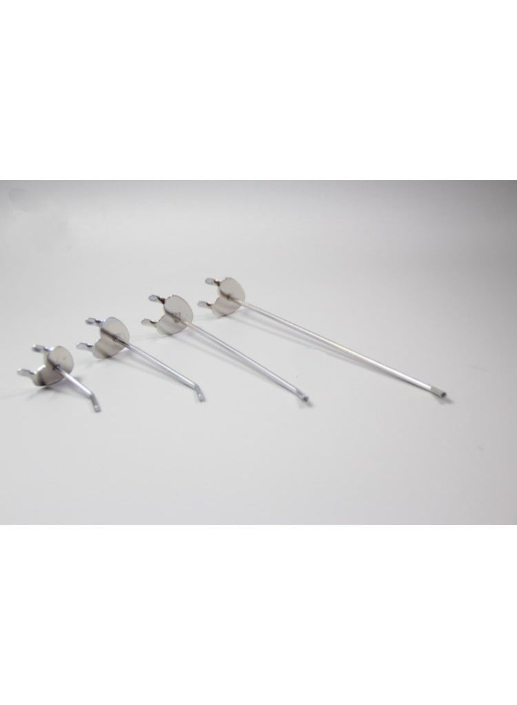 Pegboard Hooks- (Dozen) 8" / 20cm Hook pegboard Shelf peg Boards for Walls pegboard Hook for Store Utility Hooks Metal Heavy Duty pegboard Hanger Bracket Trinkets Stainless Steel - Image 2