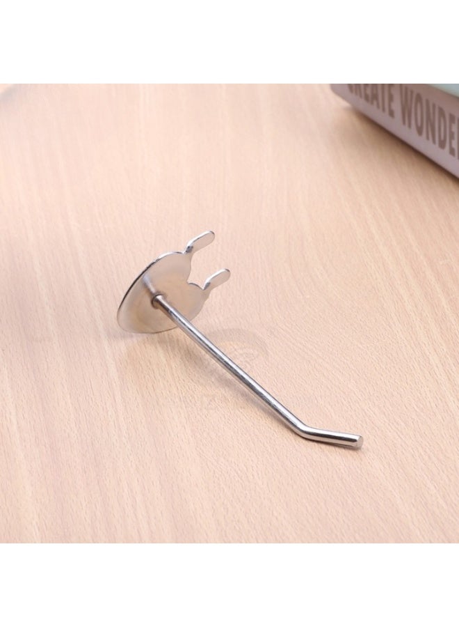 Pegboard Hooks- (Dozen) 8" / 20cm Hook pegboard Shelf peg Boards for Walls pegboard Hook for Store Utility Hooks Metal Heavy Duty pegboard Hanger Bracket Trinkets Stainless Steel - Image 5