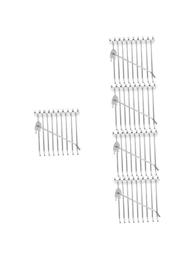 Pegboard Hooks- (Dozen) 8" / 20cm Hook pegboard Shelf peg Boards for Walls pegboard Hook for Store Utility Hooks Metal Heavy Duty pegboard Hanger Bracket Trinkets Stainless Steel - Image 3