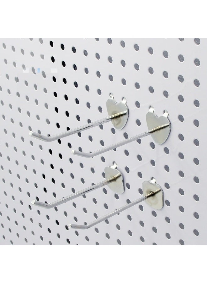 Pegboard Hooks- (Dozen) 8" / 20cm Hook pegboard Shelf peg Boards for Walls pegboard Hook for Store Utility Hooks Metal Heavy Duty pegboard Hanger Bracket Trinkets Stainless Steel - Image 1