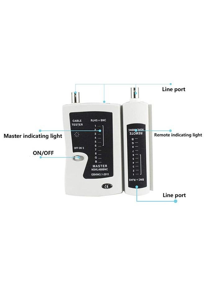 ماركة غير محددة - جهاز اختبار اطراف الكابلات للتاكد من سلامة التوصيلات RJ45 – BNC اتنين * واحد /  HS-428 - Image 1
