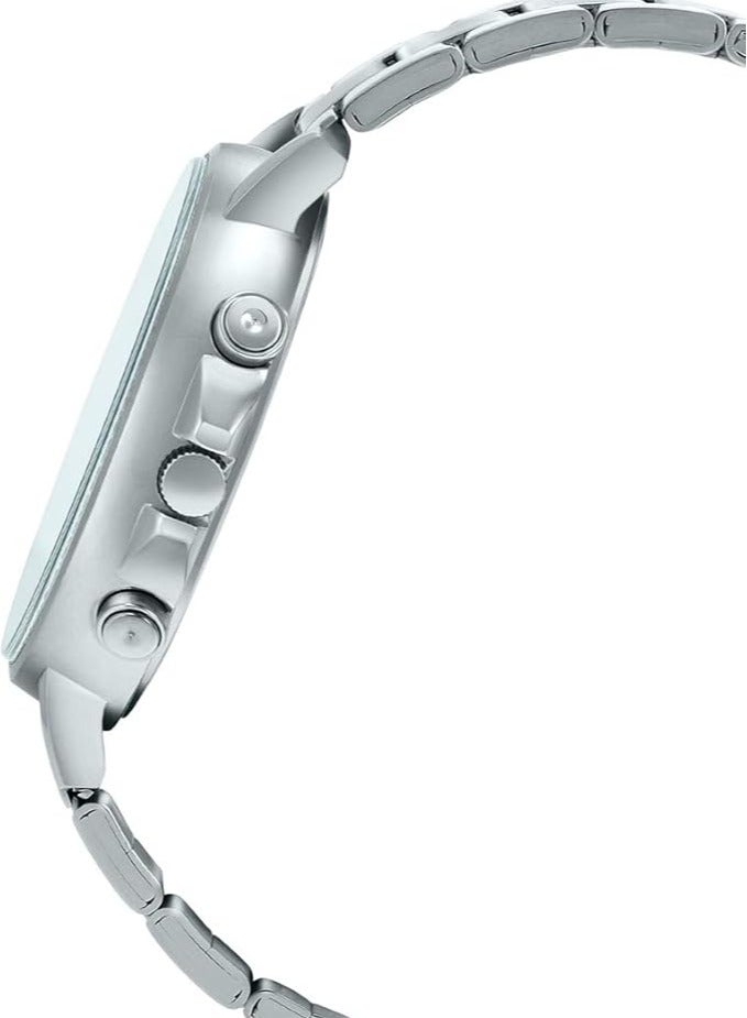 كاسيو ساعة كاسيو للرجال - MTP-E321D-1AVDF مينا سوداء، سوار فضي - Image 2