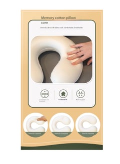 CityRiya-Long Memory Foam U-Shaped Travel Neck Pillow, Portable Cervical Pillow for Airplane, Car & Office Nap - Ergonomic Support for Adults & Kids, Adjustable Strap, Comfortable for Sleeping  - Image 4