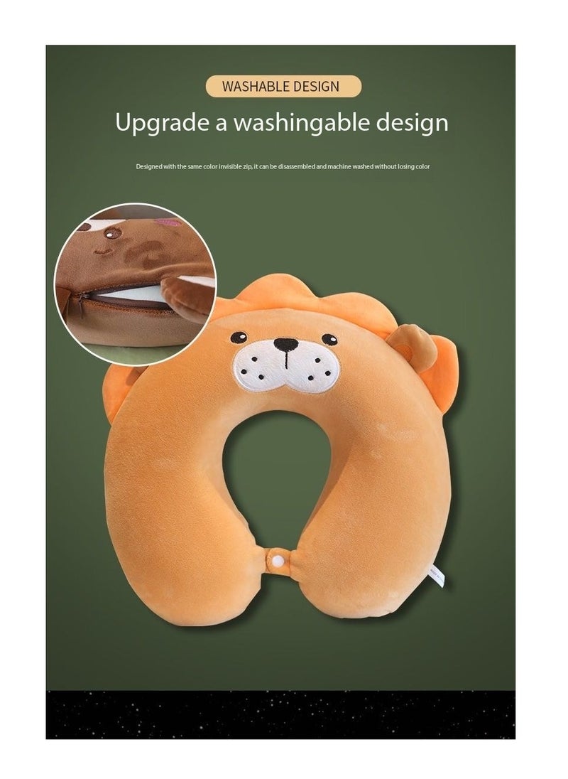 CityRiya-Long - Memory Foam U-Shaped Travel Neck Pillow, Portable Cervical Pillow for Airplane, Car & Office Nap - Ergonomic Support for Adults & Kids, Adjustable Strap, Comfortable for Sleeping - Image 1