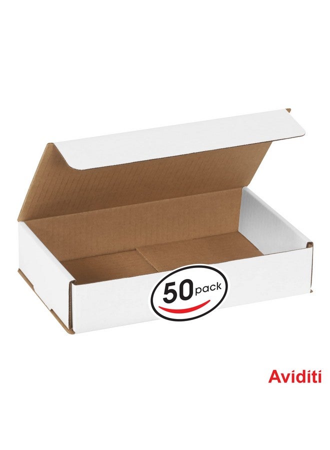 أفيديتي صناديق بريد من الورق المقوى المموج باللون الأبيض، مقاس 10 × 6 × 2 بوصة، عبوة من 50 صندوقًا، مقاومة للكسر، للشحن والإرسال والتخزين - Image 3