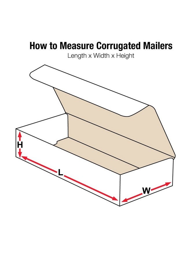 أفيديتي صناديق بريد من الورق المقوى المموج باللون الأبيض، مقاس 10 × 6 × 2 بوصة، عبوة من 50 صندوقًا، مقاومة للكسر، للشحن والإرسال والتخزين - Image 2