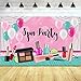 Frienda Spa Party Decorations 71 x 43 Inch Sweet Pink Backdrop Princess Makeup Birthday Photography Background Photo Booth Banner for Spa Day Make up Theme Party Decorations - Image 4