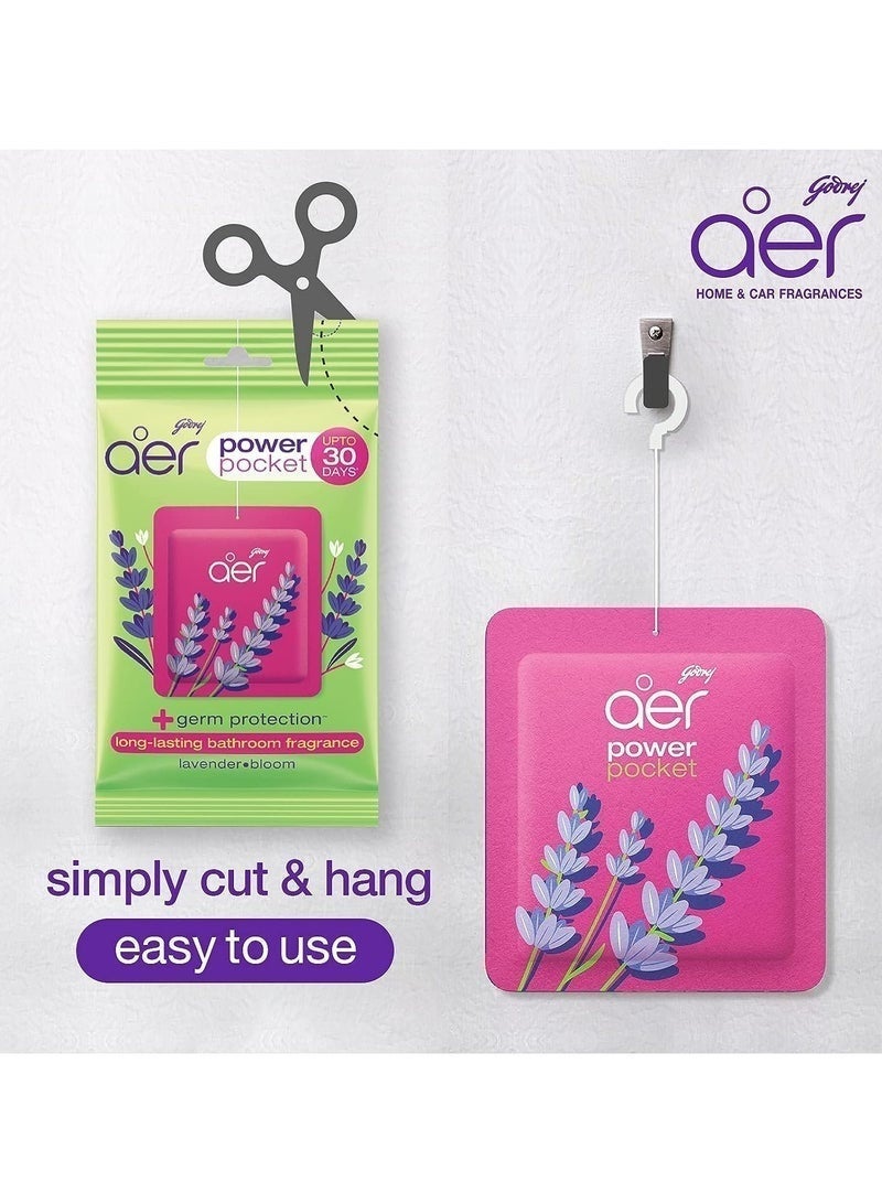 Godrej Aer Power Pocket Assorted Multicolour Home Fragrance,Bathroom Fragrance Bright Tangy Delight  Pack of 6 - Image 3
