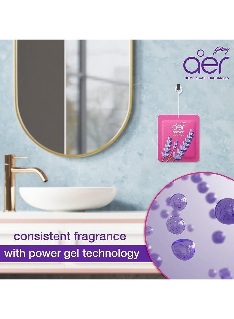 Godrej Aer Power Pocket Assorted Multicolour Home Fragrance,Bathroom Fragrance Bright Tangy Delight  Pack of 6 - Image 5