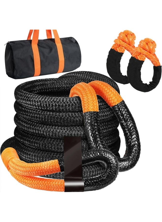 أوزيغالور حبل سحب استرداد حركي 36000 رطل مع حلقة ربط ناعمة، 25 مم × 9 م، حزام سحب شديد التحمل، مرونة 35٪، مجموعة استرداد للطرق الوعرة لسيارات الجيب والشاحنات ATV UTV SUV - Image 1