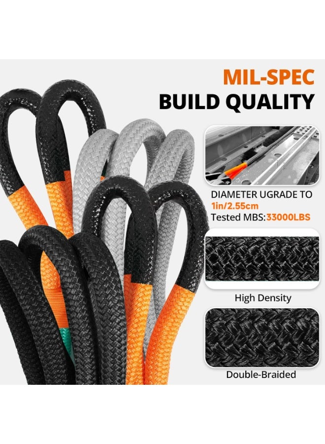 أوزيغالور حبل سحب استرداد حركي 36000 رطل مع حلقة ربط ناعمة، 25 مم × 9 م، حزام سحب شديد التحمل، مرونة 35٪، مجموعة استرداد للطرق الوعرة لسيارات الجيب والشاحنات ATV UTV SUV - Image 2