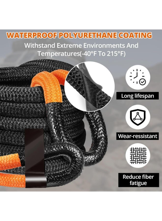 أوزيغالور حبل سحب استرداد حركي 36000 رطل مع حلقة ربط ناعمة، 25 مم × 9 م، حزام سحب شديد التحمل، مرونة 35٪، مجموعة استرداد للطرق الوعرة لسيارات الجيب والشاحنات ATV UTV SUV - Image 5