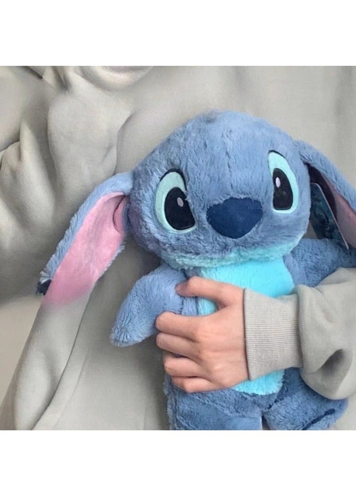 ارواق قطيفة أصلية من Stitch Angel Lotso، وسائد مخيطة لطيفة وآمنة، زجاجة دافئة محمولة للشتاء الناعم، زجاجة حقيبة يد دافئة خفيفة الوزن ومتينة، (قطعة واحدة، أزرق) - Image 4