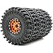 HOBBYSOUL 4pcs RC 19 Mud Terrain Tires Super Grip Soft Crawler Truck Tyre 121mm475inch Aluminium 19 Beadlock Wheel Rim Hex 12mm OrangeBlack Color preMounted - Image 2
