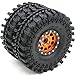 HOBBYSOUL 4pcs RC 19 Mud Terrain Tires Super Grip Soft Crawler Truck Tyre 121mm475inch Aluminium 19 Beadlock Wheel Rim Hex 12mm OrangeBlack Color preMounted - Image 4
