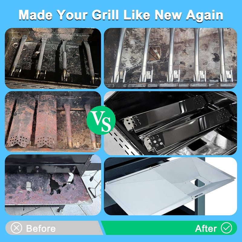 Adviace Replacement Parts for Nexgrill 720-0898, Drip Pan Grease Tray, Grill Heat Plates, Burner Tubes and Igniter for Nexgrill 720-0898 Deluxe 6 Burner Gas Grill - Image 3