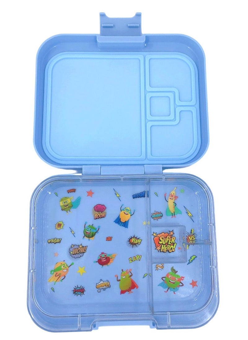 TINY WHEEL Tiny Wheel Baby Lunch Box Baby blue 4 Compartments  - Image 2