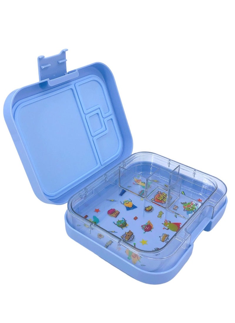 TINY WHEEL Tiny Wheel Baby Lunch Box Baby blue 4 Compartments  - Image 4
