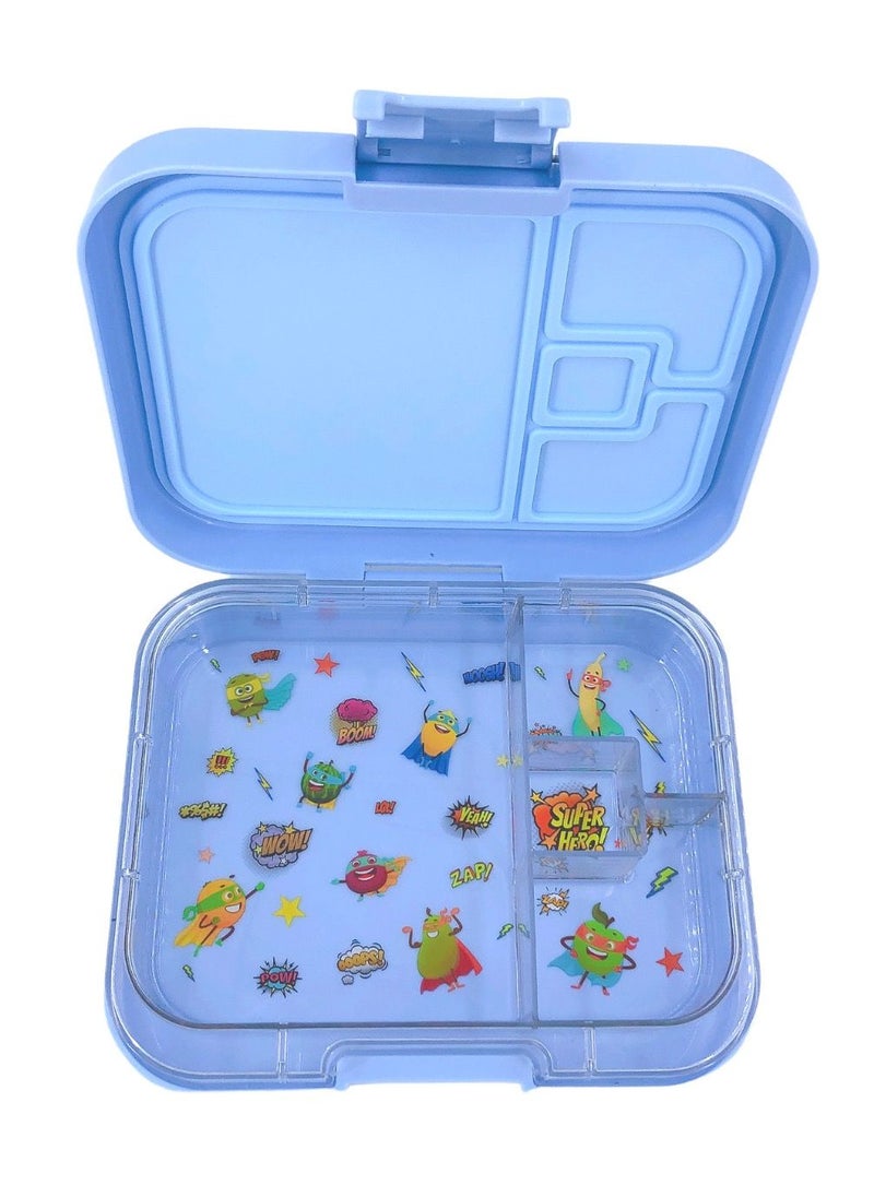 TINY WHEEL Tiny Wheel Baby Lunch Box Baby blue 4 Compartments  - Image 5