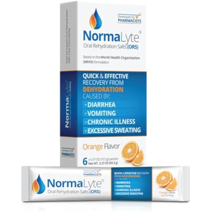 NormaLyte Orange - FSA Eligible Electrolyte Powder Packets | Clinically Studied Electrolyte Drink Mix | 6 Count Effective Hydration Sticks - Image 1