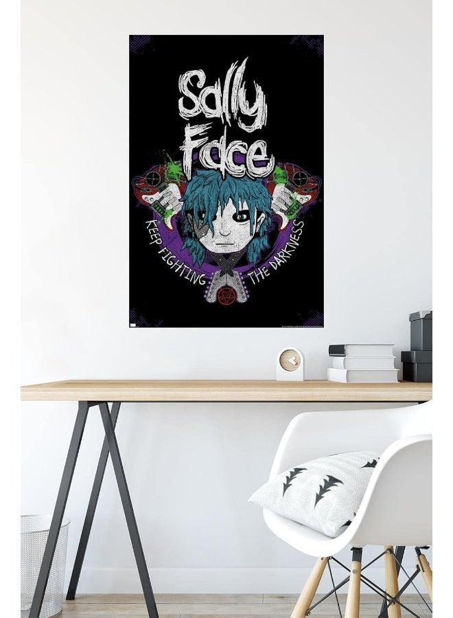 Trends International Sally Face - Crossed Guitars Wall Poster, 34L x 22.4W, Unframed Version - Image 4