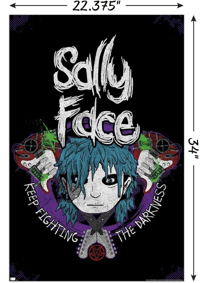 Trends International Sally Face - Crossed Guitars Wall Poster, 34L x 22.4W, Unframed Version - Image 3