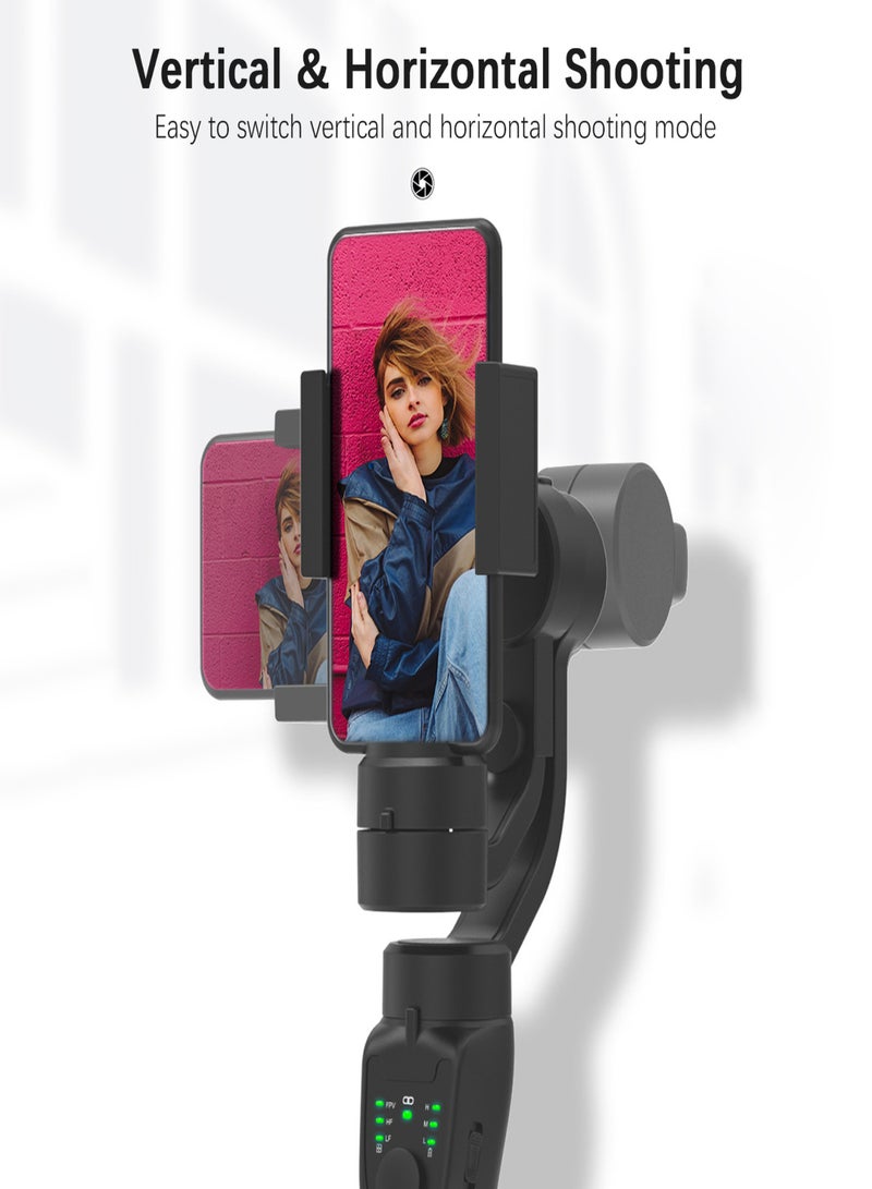 Handheld 3-Axis Smartphone Gimbal Stabilizer Anti-shake Vertical/ Horizontal Use Built-in Battery with Mini Tripod Stand Replacement for iPhone 13/12/11/10 - Image 5