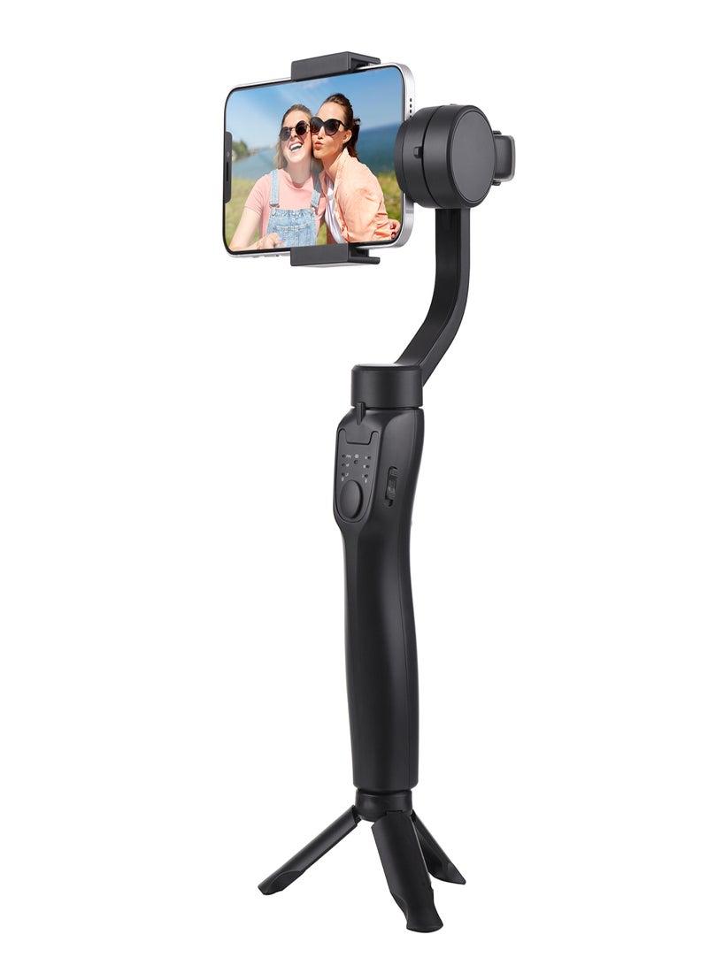 Handheld 3-Axis Smartphone Gimbal Stabilizer Anti-shake Vertical/ Horizontal Use Built-in Battery with Mini Tripod Stand Replacement for iPhone 13/12/11/10 - Image 1