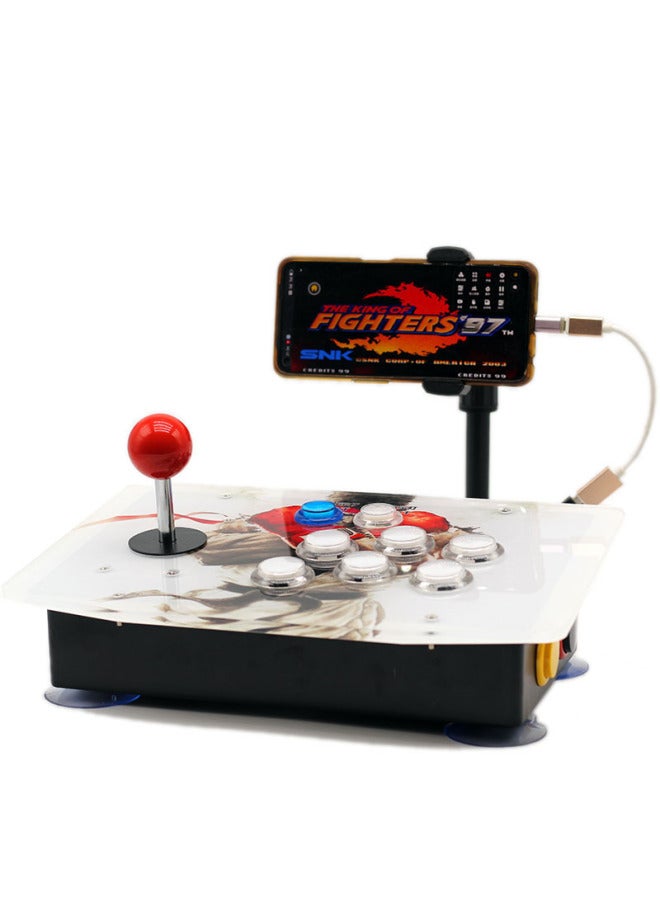 PS4 Bluetooth Mobile Phone Android Wireless PS3 PC STEAM SWITCH Game Street Fighter 5 Fighting Arcade Rocker-لون المنتج: هاتف محمول سلكي WS01 إصدار تنافسي - Image 1