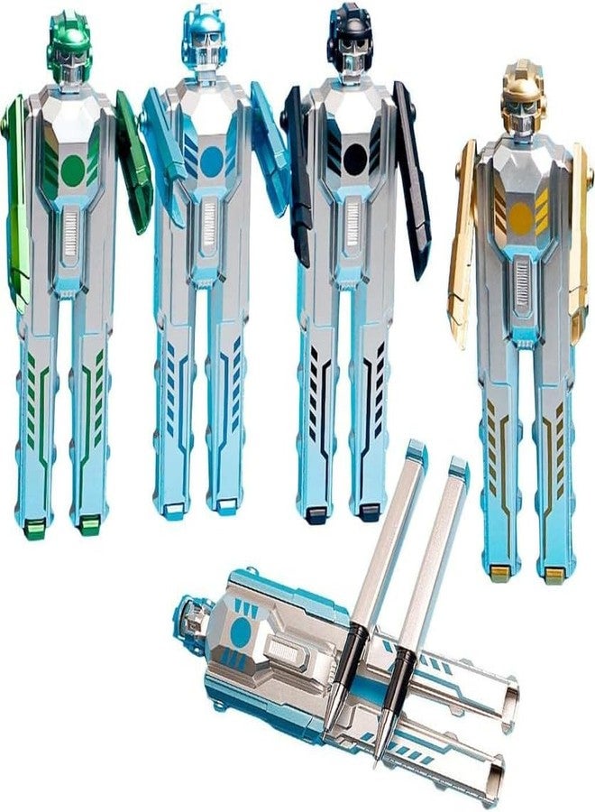 TECHNOCHITRA 2 In 1 Robotic Transformer Gel Pen | Robotic Shape Pen | Ball Pen For Kids | Cute Pen For Kids | Birthday Return Gifts | Unique & Trendy | Set Of 2, Ink Blue - Image 2