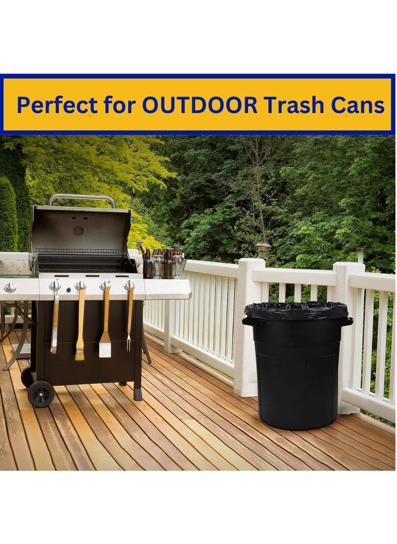AlsayedP - 30 Gallon Heavy Duty Trash Bags 35 Black Plastic Garbage Bags for Contractor, Industrial, Home, Kitchen, Commercial, Yard, Lawn, Leaf (30 Gallons, 35 Bags) - Image 1