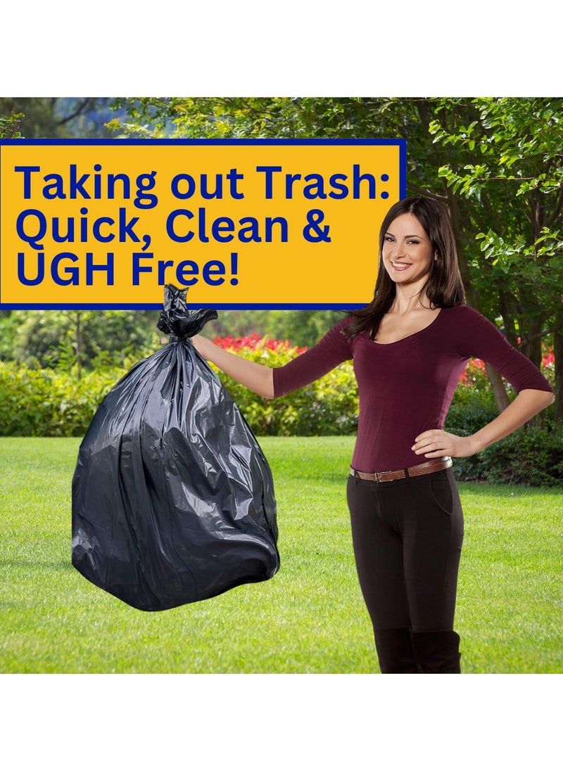 AlsayedP - 30 Gallon Heavy Duty Trash Bags 35 Black Plastic Garbage Bags for Contractor, Industrial, Home, Kitchen, Commercial, Yard, Lawn, Leaf (30 Gallons, 35 Bags) - Image 1