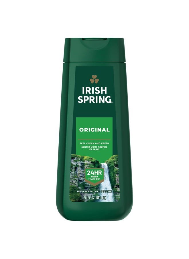 Irish Spring Mens Body Wash, Original Scented Body Wash for Men, Smell Fresh and Clean for 24 Hours, Cleans Body, Hands, and Face, Made with Biodegradable Cleansing Ingredients, 20 Oz Bottle - Image 1
