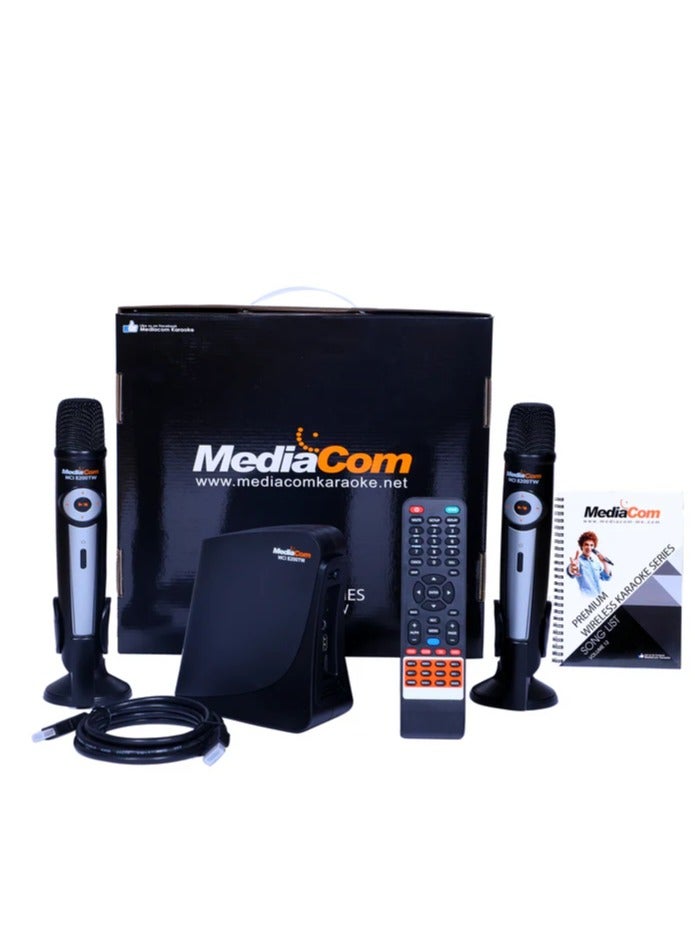 MediaCom Premium HD Karaoke Player with 13,350 English Songs, 5,346 Tagalog Songs, and Over 22,000 Tracks in Multiple Languages, Wi-Fi, Dual Wireless Mics, and YouTube Access MCI-8200TW Black - Image 4