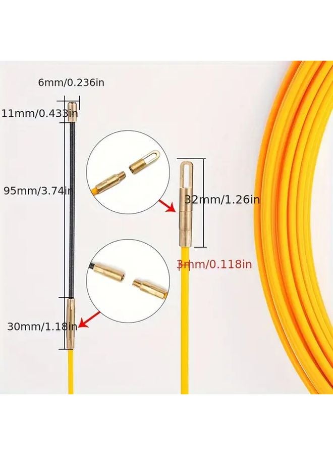 Fiberglass Cable Puller Tape Reel 3mm 1968 5inch Length Electrical Telecommunication Wiring - Image 5