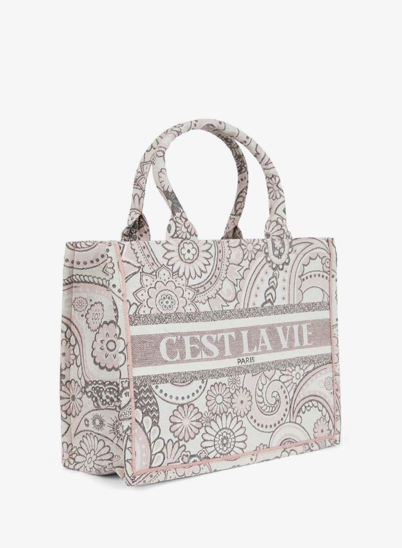 ديفاكتو حقيبة توت بتصميم مطبوع - Image 3