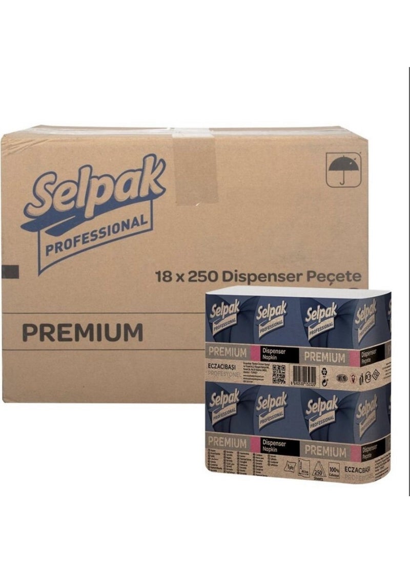 Selpak - Premium Dispenser Napkin 250 x 18 - Image 1